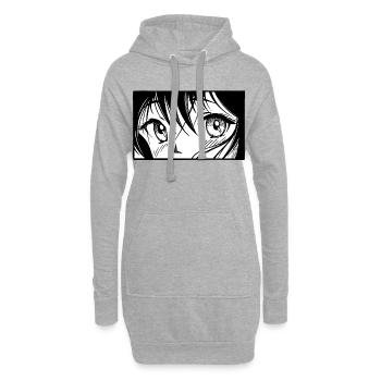 Animation Comic Manga Zeichentrick Anime Japan - Hoodie-Kleid - Grau meliert - Vorne