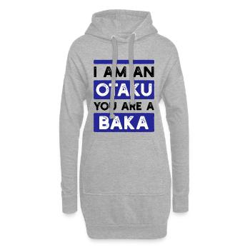 Anime Statement Japan Zeichentrick Manga Comic - Hoodie-Kleid - Grau meliert - Vorne
