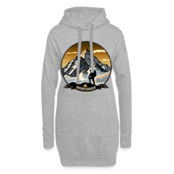 Alpiniste - Sweat-shirt à capuche long Femme - gris chiné - Devant