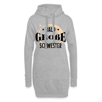 Geschwisterliebe Sis Statement Großer Bruder - Hoodie-Kleid - Grau meliert - Vorne