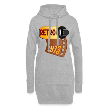 GEBURTSTAG 1973 RETRO FOTOGRAFIEREN - Hoodie-Kleid - Grau meliert - Vorne