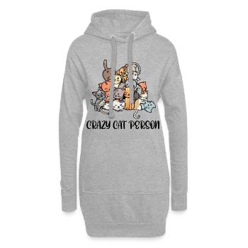 Animaux de compagnie Déclaration de chat Cuddly Toy Pet - Sweat-shirt à capuche long Femme - gris chiné - Devant