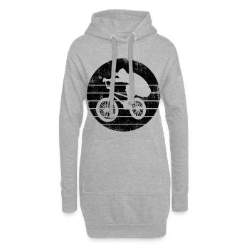 Croquis BMX - Sweat-shirt à capuche long Femme - gris chiné - Devant