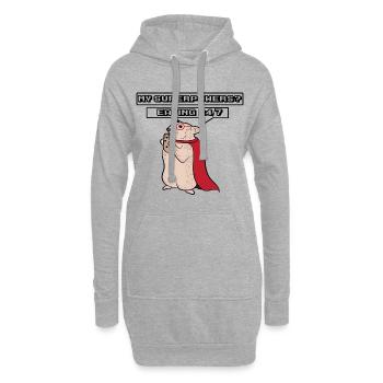 Pets Statement Rat Lap Animal Animals - Hoodie Dress - heather grey - Front
