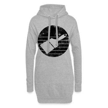 Maler Pinsel - Hoodie-Kleid - Grau meliert - Vorne