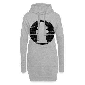 Croquis de borne-fontaine - Sweat-shirt à capuche long Femme - gris chiné - Devant