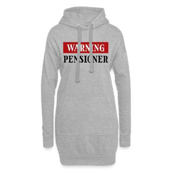 Pensionist Ruhestand Statement Senior Abschied - Hoodie-Kleid - Grau meliert - Vorne
