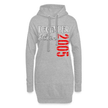 21. GEBURTSTAG DEZEMBER 2005 AUSGABE - Hoodie-Kleid - Grau meliert - Vorne