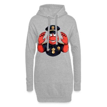 Hummer Polizist - Hoodie-Kleid - Grau meliert - Vorne