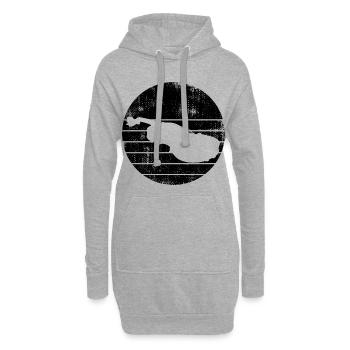 Geige - Hoodie-Kleid - Grau meliert - Vorne