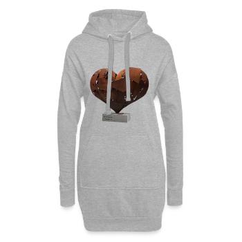 Heartfullness Vegas - Hoodie-Kleid - Grau meliert - Vorne