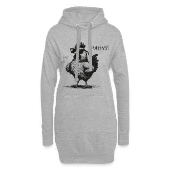 hahnsi hahn hans hansi johann name - Hoodie-Kleid - Grau meliert - Vorne