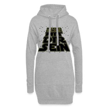 Wanderer Statement Camping Urlaub Camper - Hoodie-Kleid - Grau meliert - Vorne