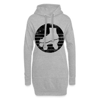 Croquis de patins à roulettes - Sweat-shirt à capuche long Femme - gris chiné - Devant