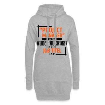 Projektmanager Vorgesetzter Job manager Statement - Hoodie-Kleid - Grau meliert - Vorne
