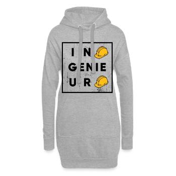 Ingenieur Spruch Vorgesetzter Arbeiter Beruf - Hoodie-Kleid - Grau meliert - Vorne