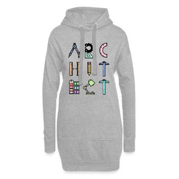 Profession d’architecte disant Job Career Supervisor - Sweat-shirt à capuche long Femme - gris chiné - Devant