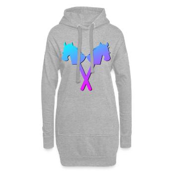 HOBBY HORSING - STECKENPFERDE - Hoodie-Kleid - Grau meliert - Vorne