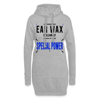 Ohrenarzt Ohren Ohrenschmalz Geschenk lustig - Hoodie-Kleid - Grau meliert - Vorne