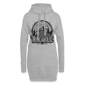 trailaholic trail running montagnes trail running sports - Sweat-shirt à capuche long Femme - gris chiné - Devant