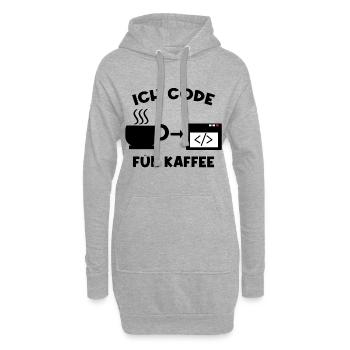 Coder Statement Arbeit Job Geld Verdienen Karriere - Hoodie-Kleid - Grau meliert - Vorne