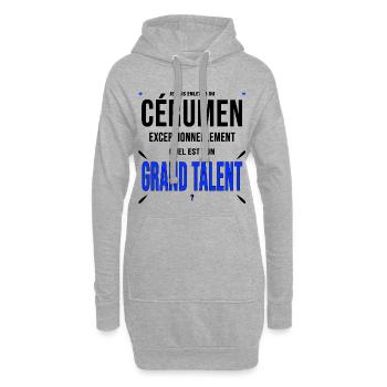 Otologiste oreilles cérumen cadeau drôle - Sweat-shirt à capuche long Femme - gris chiné - Devant