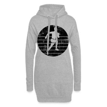 Croquis de coureur - Sweat-shirt à capuche long Femme - gris chiné - Devant
