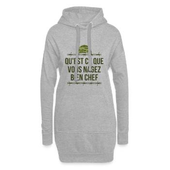 Tassin, 7ème compagnie, Chaudard - Sweat-shirt à capuche long Femme - gris chiné - Devant