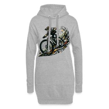 VTT VTT Descente Cadeau - Sweat-shirt à capuche long Femme - gris chiné - Devant
