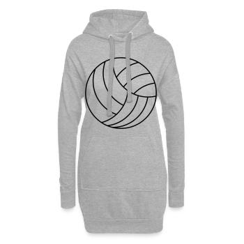 Volley-ball - Sweat-shirt à capuche long Femme - gris chiné - Devant