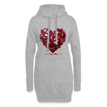 Ruby Love T-Shirt - Hoodie-Kleid - Grau meliert - Vorne