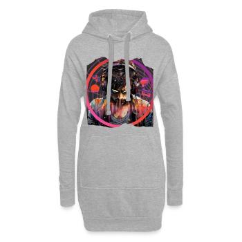 Comédie musicale Pop Art - Sweat-shirt à capuche long Femme - gris chiné - Devant