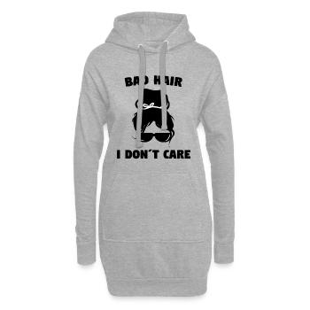 Je m’en fous cool en disant attitude indifférente - Sweat-shirt à capuche long Femme - gris chiné - Devant