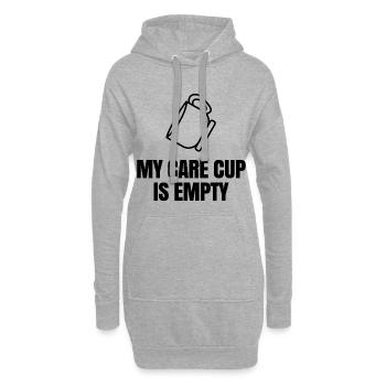 Cool dire que je m’en fous Chill - Sweat-shirt à capuche long Femme - gris chiné - Devant