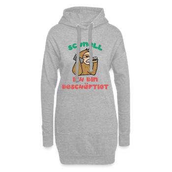 Je ne me soucie pas des dictons drôles Déclaration - Sweat-shirt à capuche long Femme - gris chiné - Devant