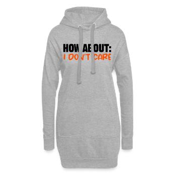 Je m’en fous de dire cool, je m’en fous - Sweat-shirt à capuche long Femme - gris chiné - Devant
