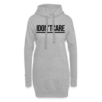 Je m’en fous, je dis cool, indifférent - Sweat-shirt à capuche long Femme - gris chiné - Devant