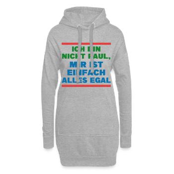 Haltung Statement Ist Mir Wurscht Egal - Hoodie-Kleid - Grau meliert - Vorne