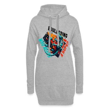 Bouldern Gecko Seil? Geschenk - Hoodie-Kleid - Grau meliert - Vorne