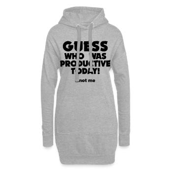 Je m’en fous Drôle Déclaration Indifférent - Sweat-shirt à capuche long Femme - gris chiné - Devant