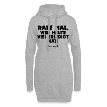 Je ne me soucie pas des dictons drôles - Sweat-shirt à capuche long Femme - gris chiné - Devant