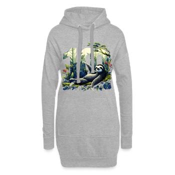 100 ans de paresseux 100e cadeau d’anniversaire - Sweat-shirt à capuche long Femme - gris chiné - Devant
