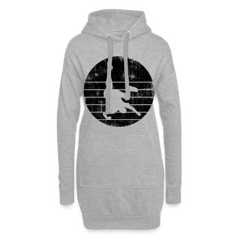 Breakdancer - Sweat-shirt à capuche long Femme - gris chiné - Devant