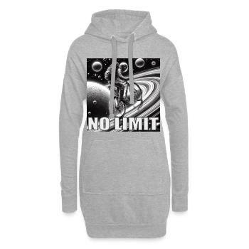NO LIMIT - Sweat-shirt à capuche long Femme - gris chiné - Devant