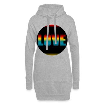 LIEBE. PAAR. ICH HABE GERADE GEHEIRATET. Junggesellinnenabschied. VALENTINSTAG. - Hoodie-Kleid - Grau meliert - Vorne
