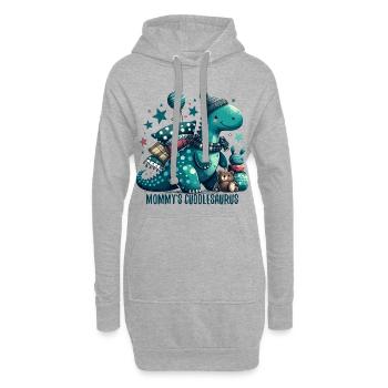 Mommy’s Cuddlesaurus Kuschel-Dinosaurier Geschenk - Hoodie-Kleid - Grau meliert - Vorne