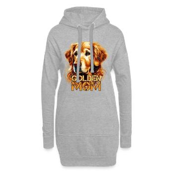 Golden Retriever Golden Mom Hund Geschenk - Hoodie-Kleid - Grau meliert - Vorne