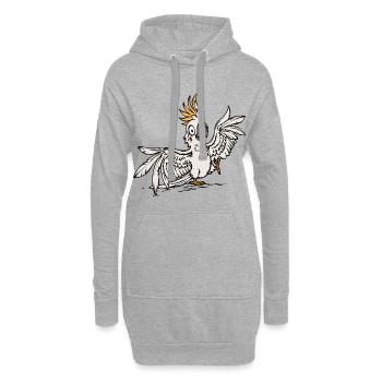 Tierliebhaber Haustier Tropisch Papagei Vogel Tier - Hoodie-Kleid - Grau meliert - Vorne