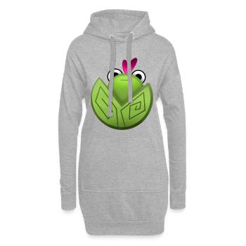 Crôa d'amour! - Hoodie-Kleid - Grau meliert - Vorne