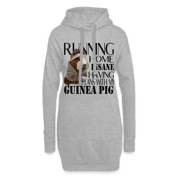 Maman cochon d’Inde - Dicton pour les amateurs de Guinée - Sweat-shirt à capuche long Femme - gris chiné - Devant